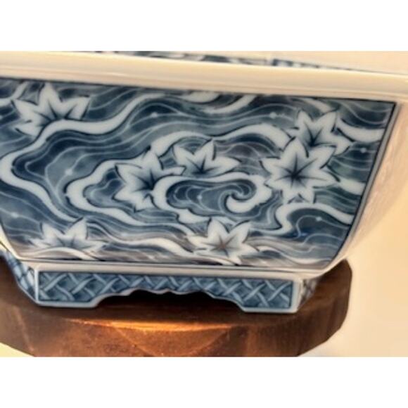 Japanese Chinoiserie Bowl Blue & White Porcelain Matcha Tea Ceremonial Fukagawa - Picture 8 of 12